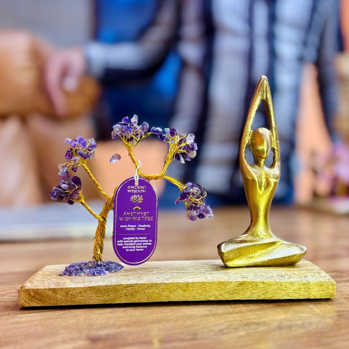 Gemstone Yoga Garden Tree – Sukhasana Pose, Amethyst