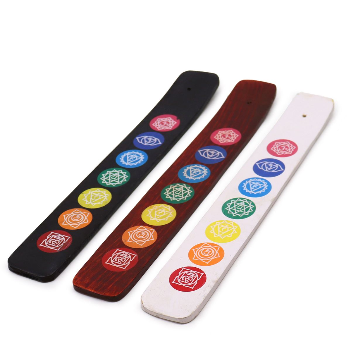 Chakra Mango Wood Ashcatcher – Black, Brown & White