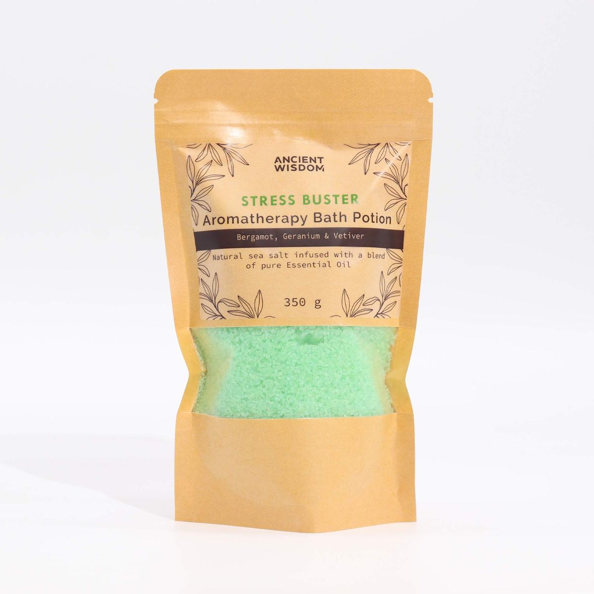 Aromatherapy Bath Potion in Kraft Bag – Stress Buster, 350g