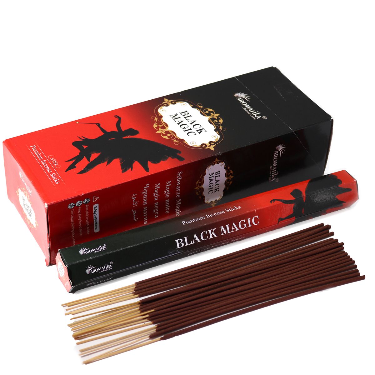 Aromatika Charcoal-Free Hex Incense Sticks – Black Magic
