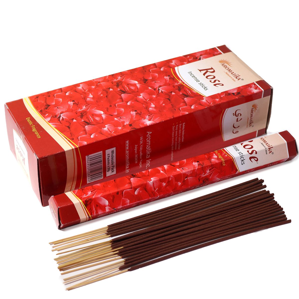 Aromatika Charcoal-Free Hex Incense Sticks – Rose