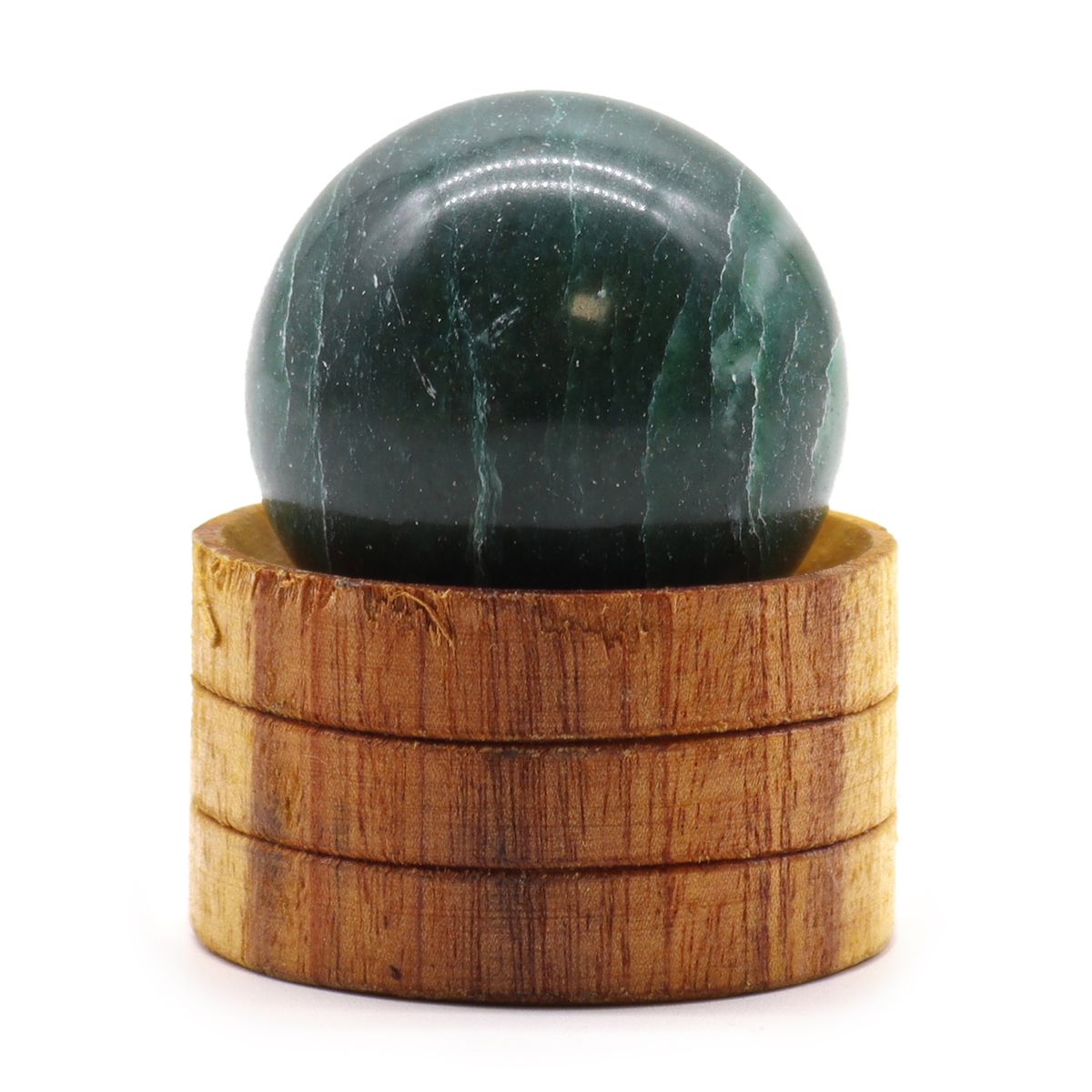 Indian Jade Sphere with Stand – 40mm