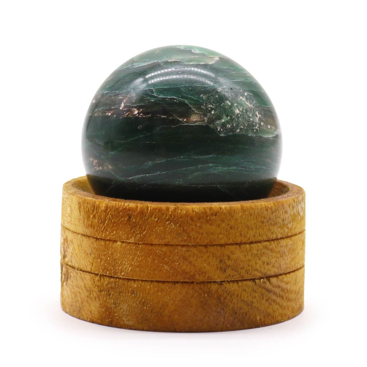 Indian Jade Sphere with Stand – 50mm