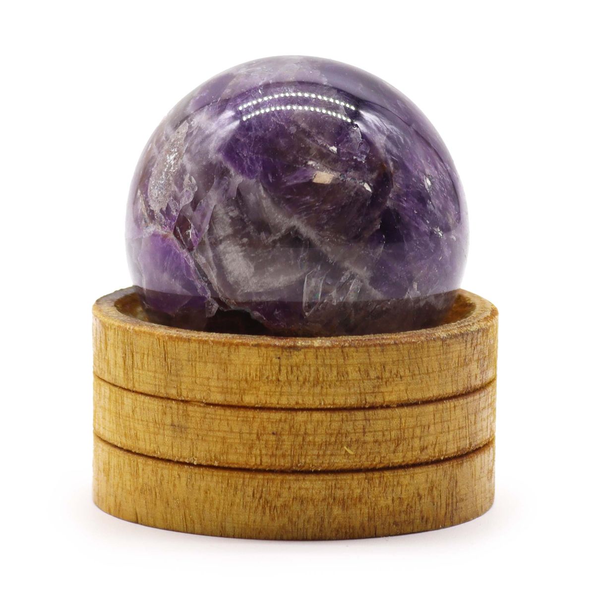 African Amethyst Sphere with Stand – 50mm