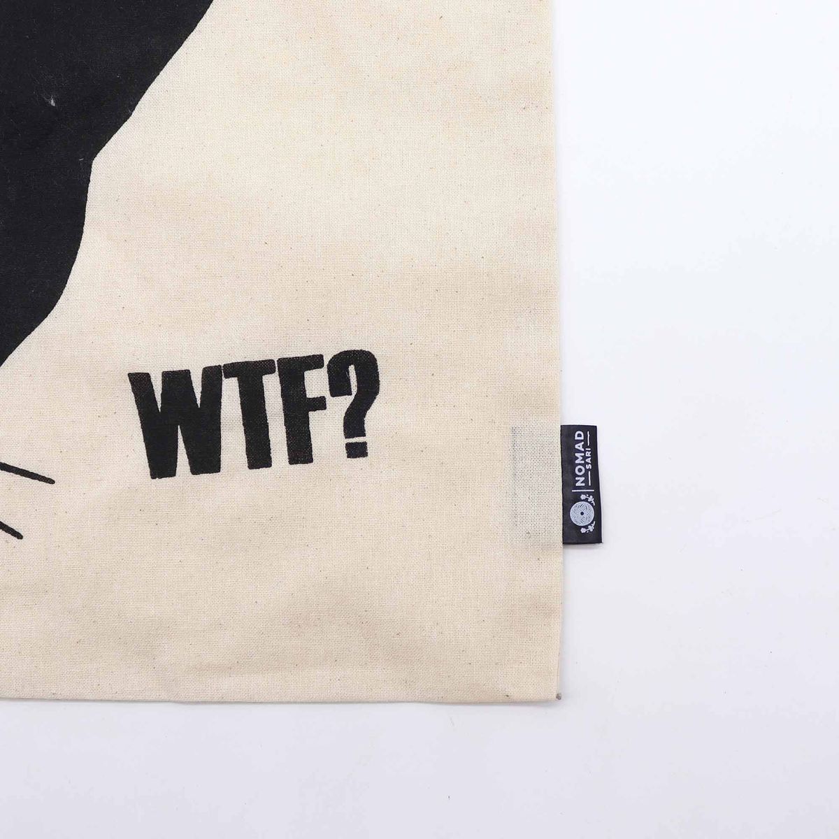 Iconic Basic Tote Bag – Black Cat, Natural