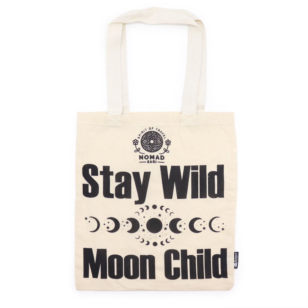 Iconic Basic Tote Bag – Stay Wild, Moon Child, Natural
