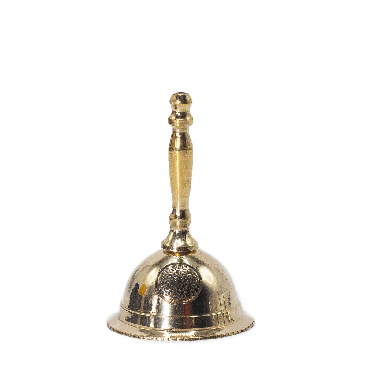 Brass Altar Bell – Flower of Life, Small