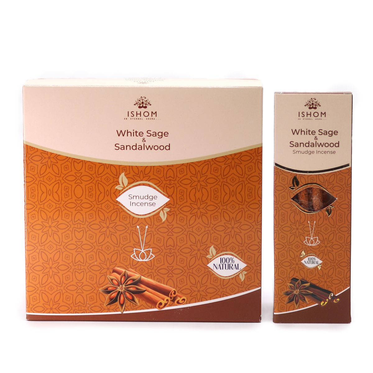 Ishom Smudge Incense Sticks – White Sage & Sandalwood