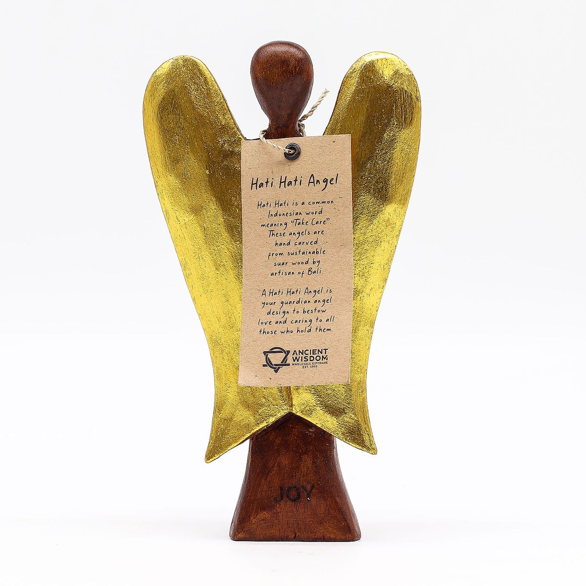 Hati-Hati Wooden Angel – Joy, 20cm