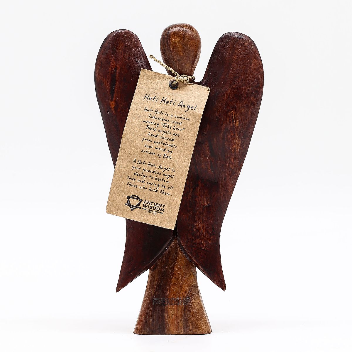 Hati-Hati Wooden Angel – Friendship, 20cm