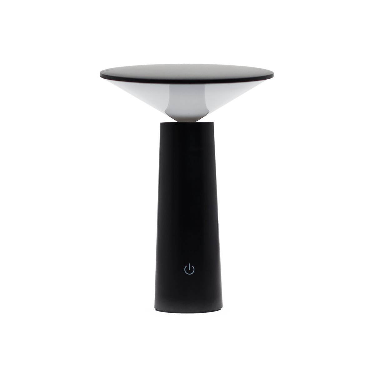 Black Mushroom Touch Lamp – Adjustable, Pattern Light, USB-C