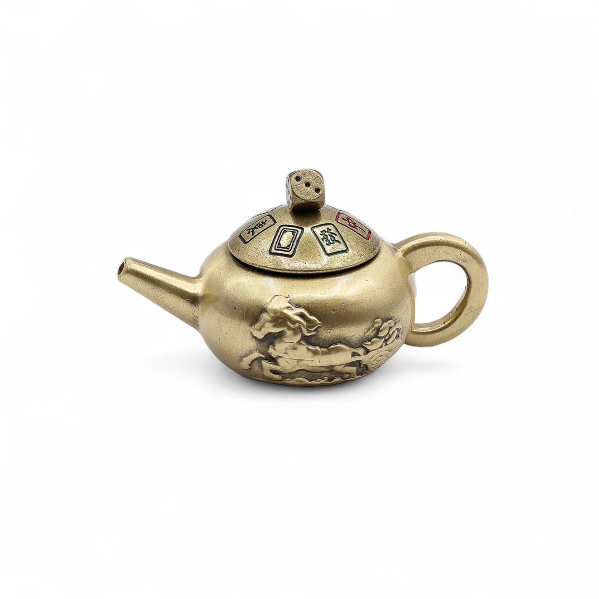 Feng Shui Fortune Lucky Teapot Spinner – Brass