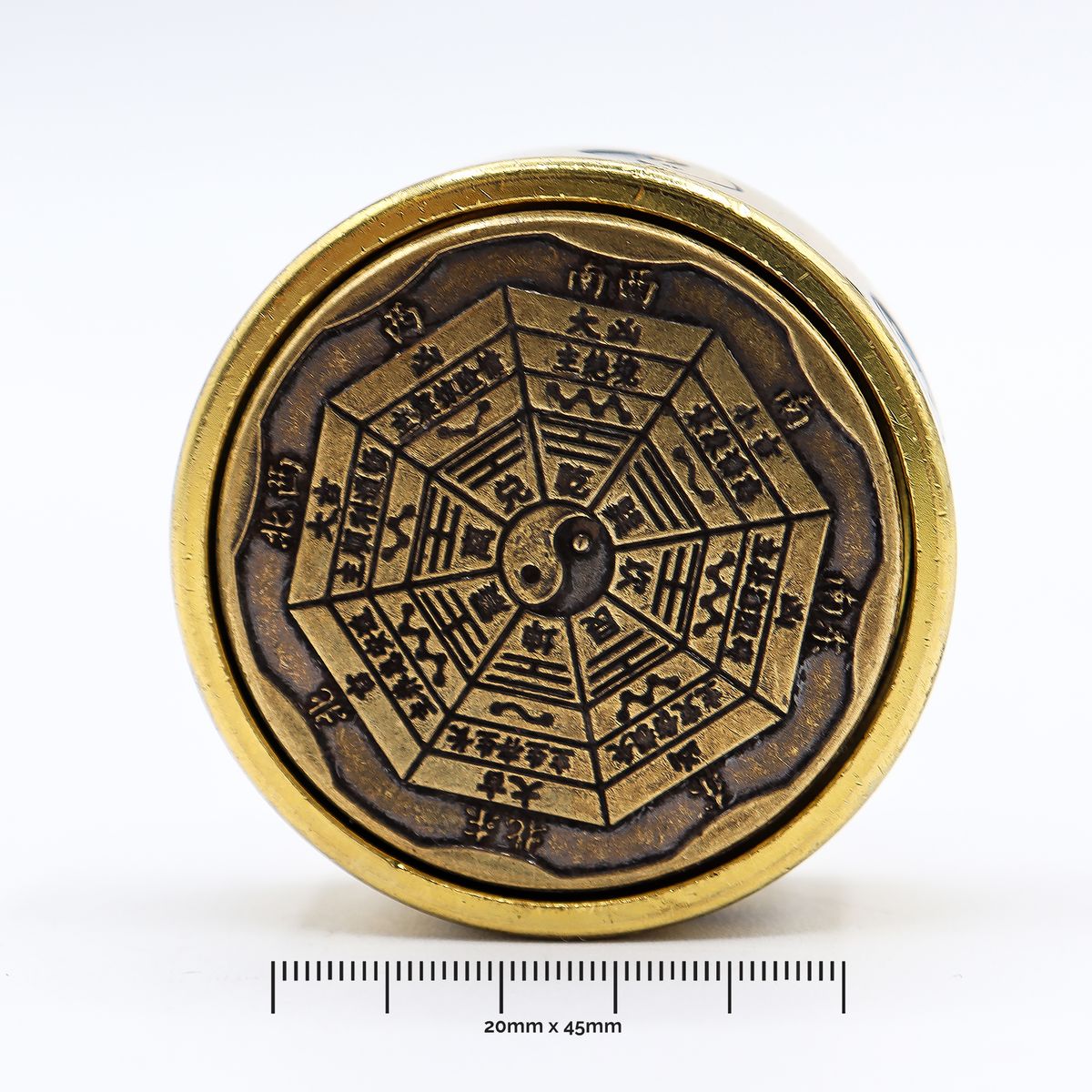 Feng Shui Fortune Bagua Spinner Disc – Brass
