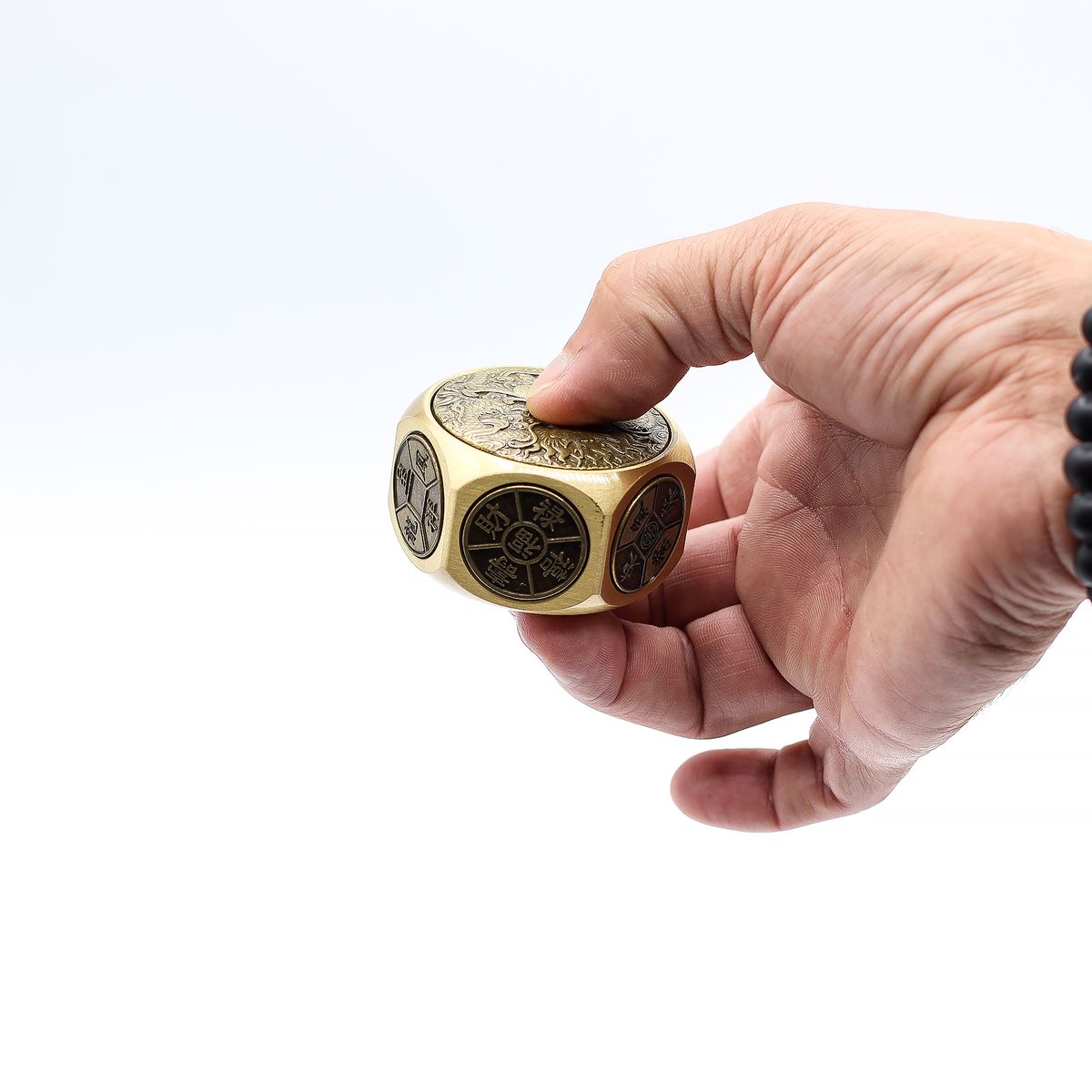 Feng Shui Brass Dragon Dice Spinner – Power & Wealth
