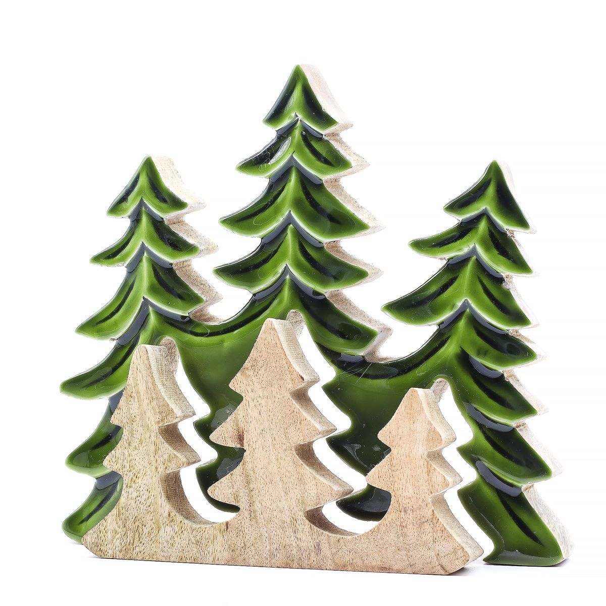 Lost in the Forest 3D Wooden Decoration – Three Trees, 20 x 23cm