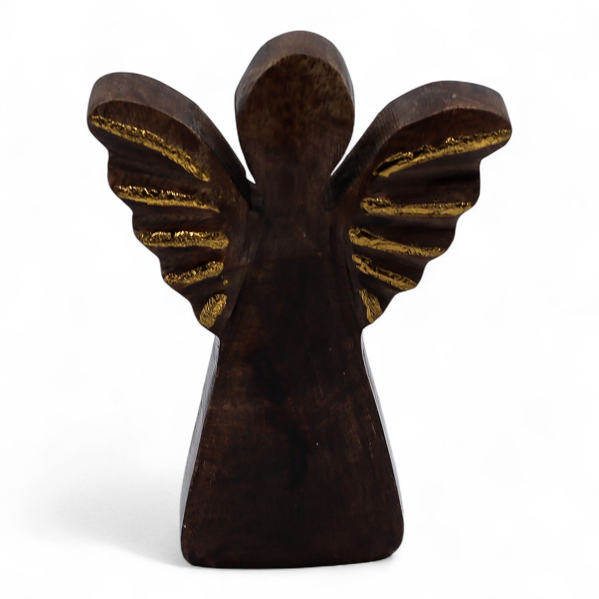 Small Mango Wood Angel – Gold Decor