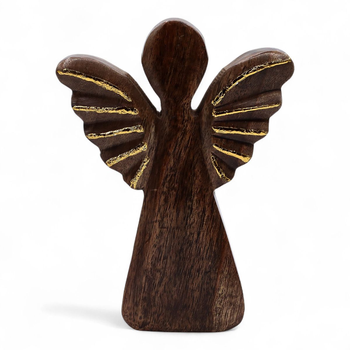 Mango Wood Angel – Gold Decor, Large