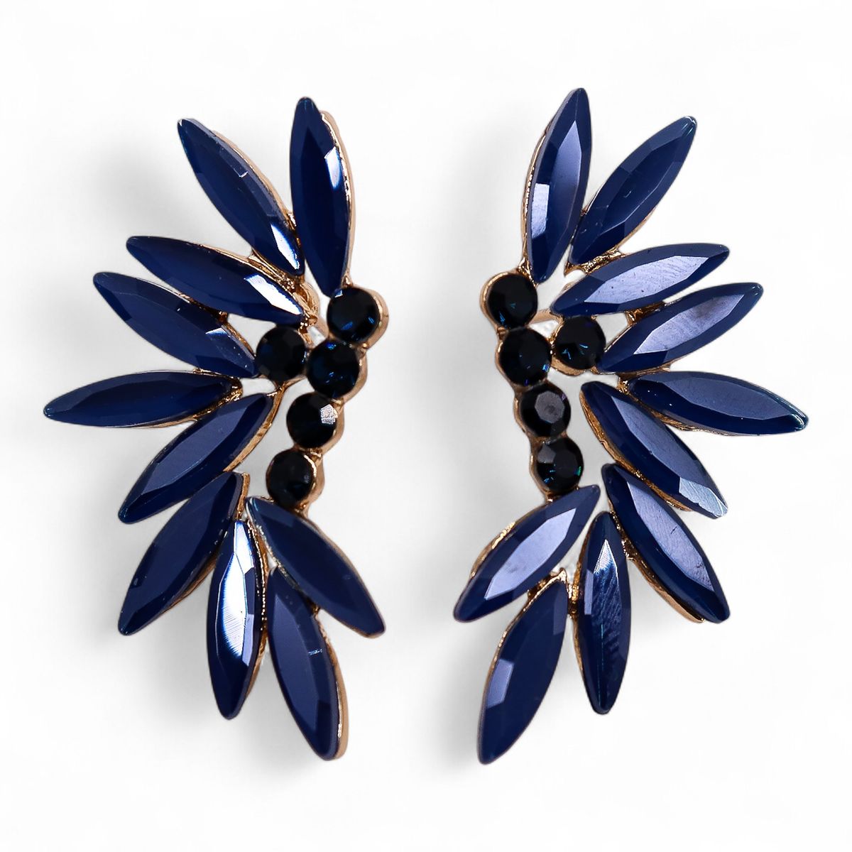 Vintage Glass Fairy Earrings – Royal Blue