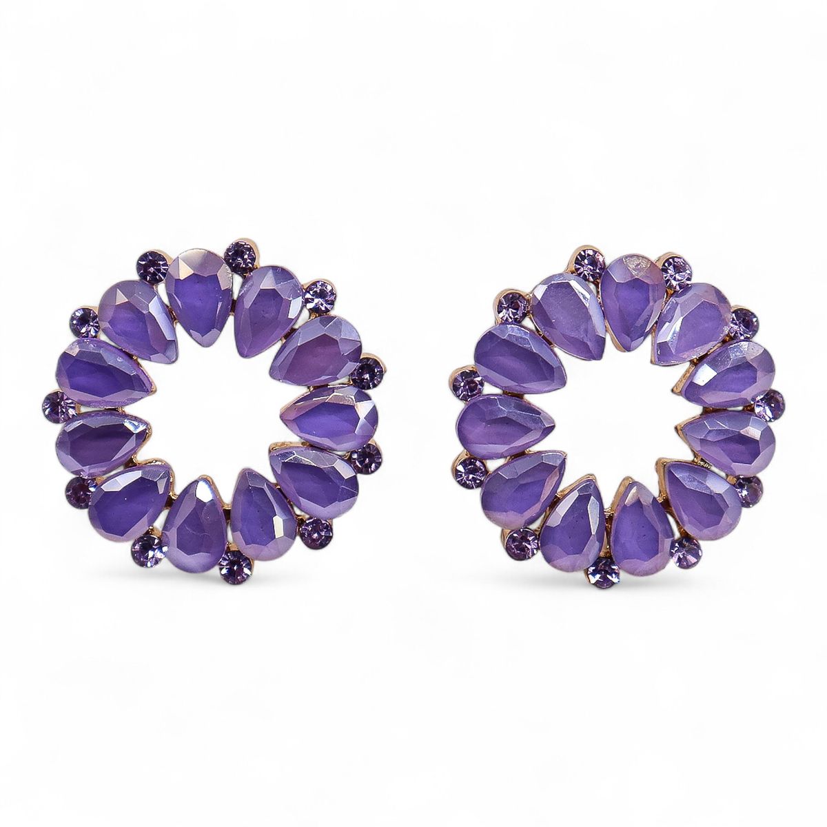 Vintage Glass Earrings – Loop, Lavender