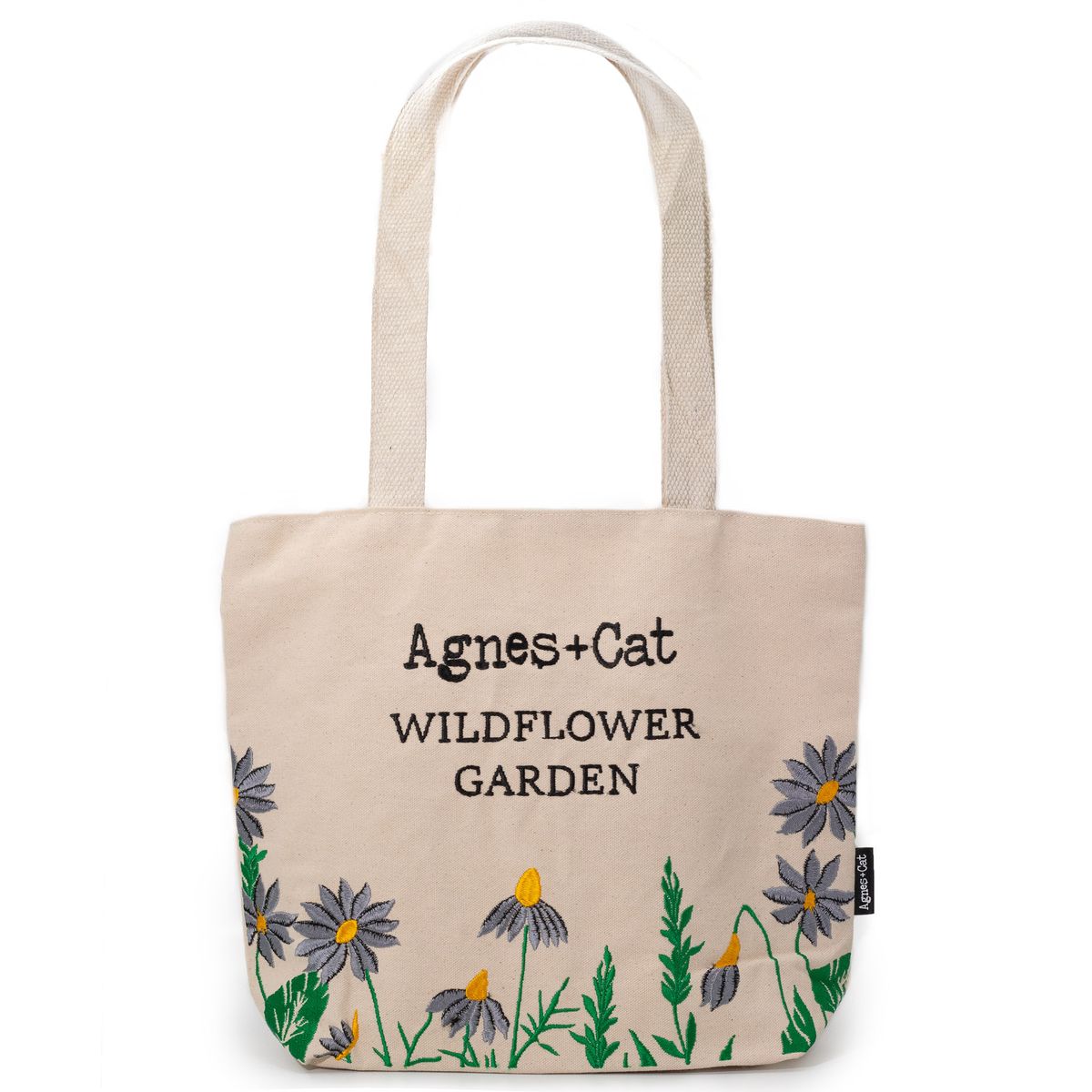 Agnes & Cat Wildflower Garden Tote Bag – Purple Flowers