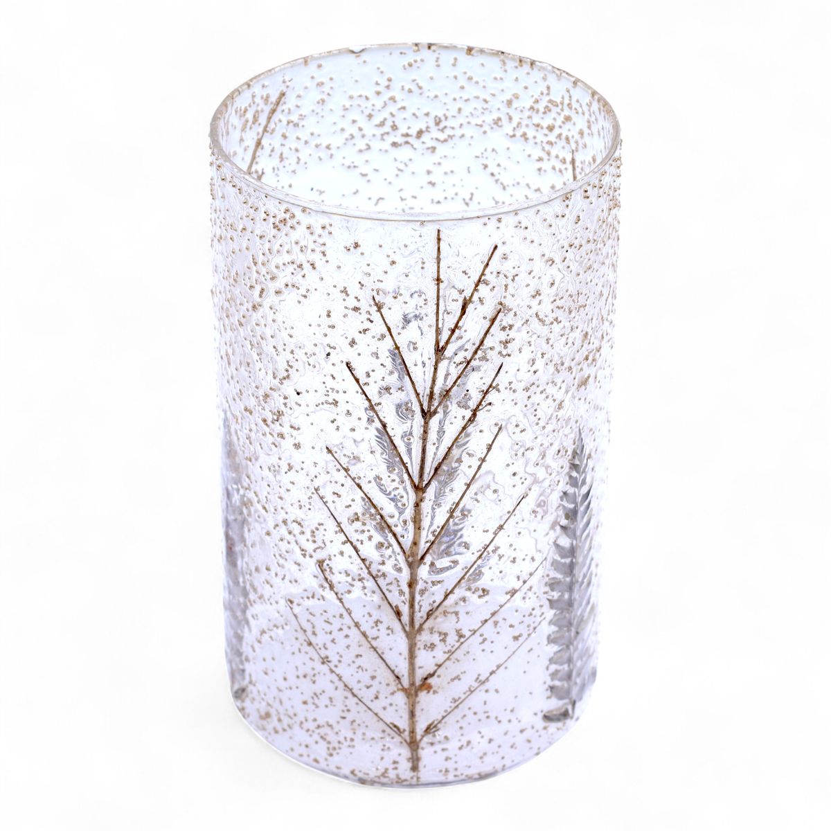 Natural Floral Glass Tall Vase Candle Holder – Pino, 19 x 11cm