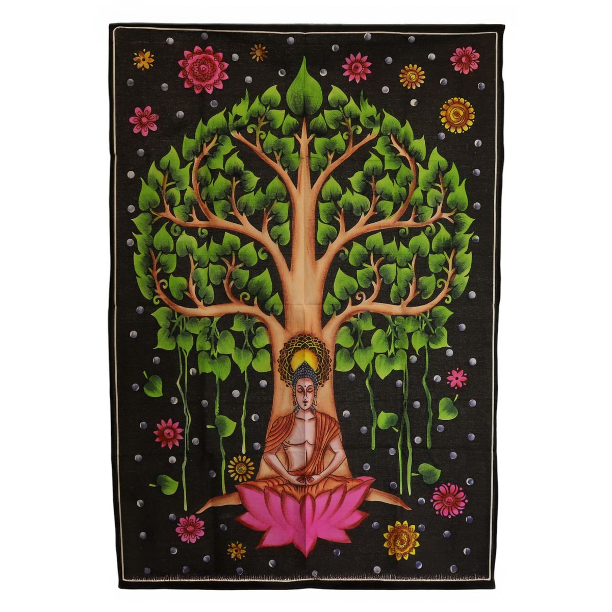 Cotton Wall Art – Buddha Bodhi Tree, 70 x 110cm