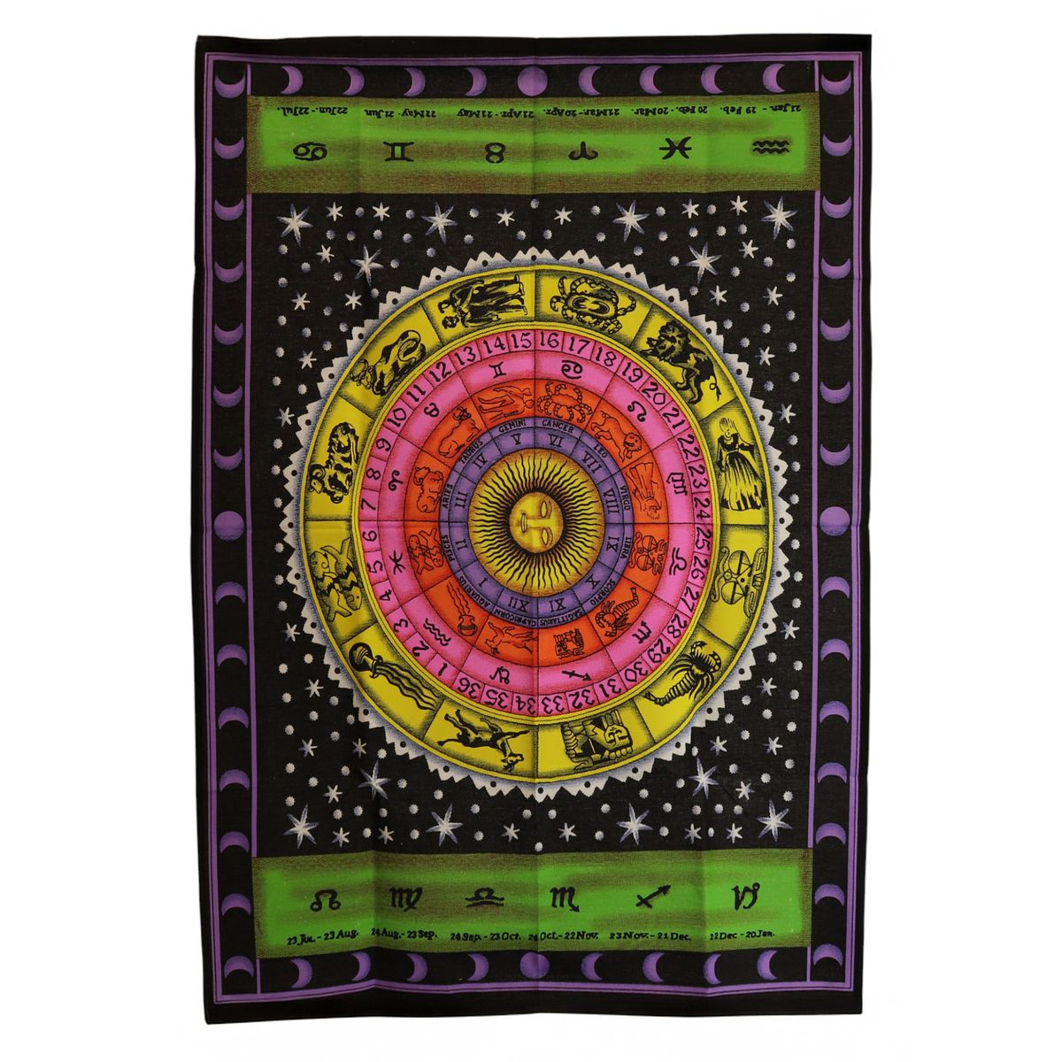 Cotton Wall Art – Zodiac Colourful, 70 x 110cm
