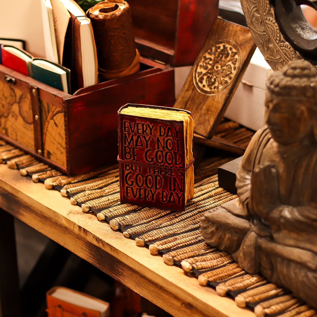 Every Day May Not Be Good Leather Notebook – 12.7 x 8.9cm
