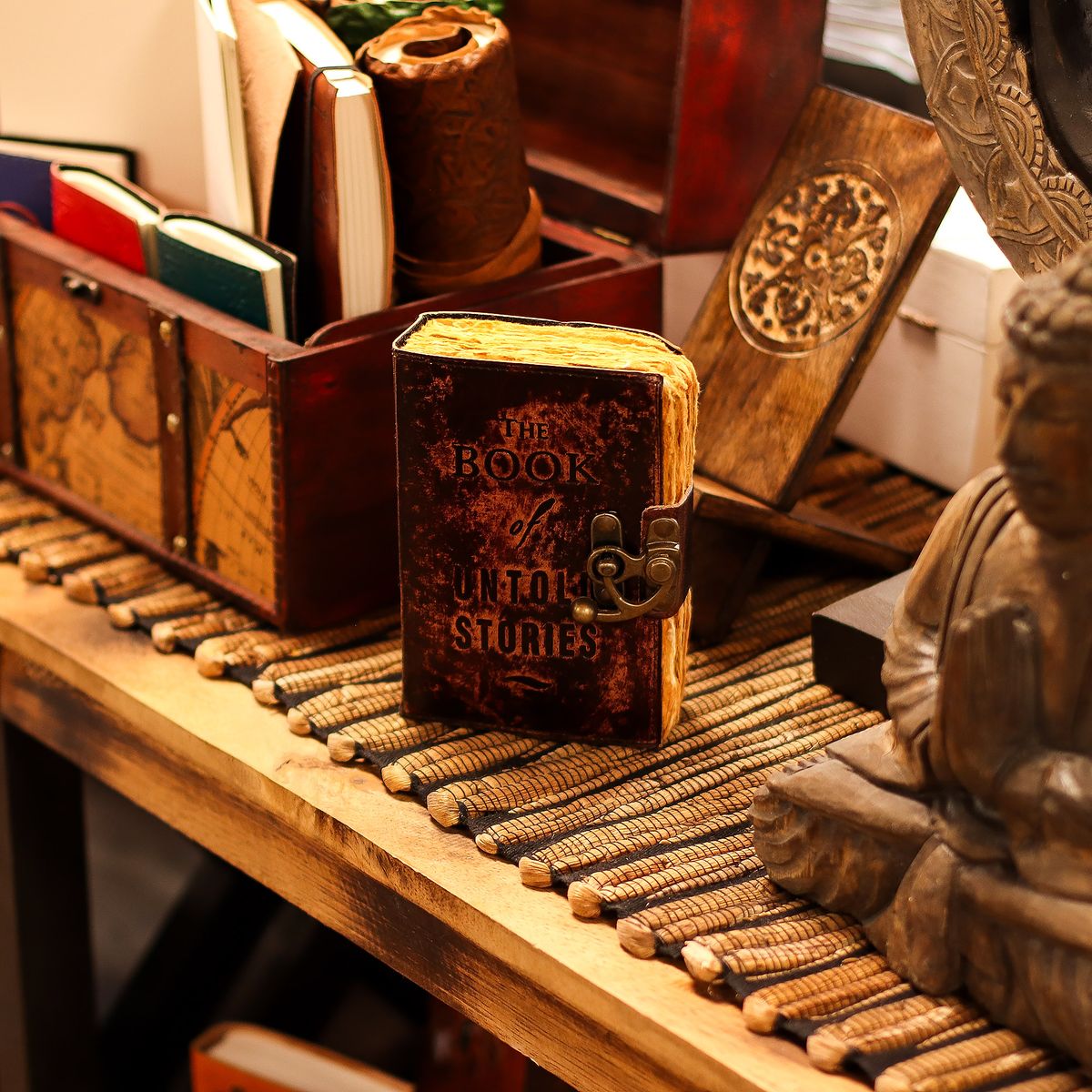 The Book of Untold Stories Leather Notebook – 15 x 10cm