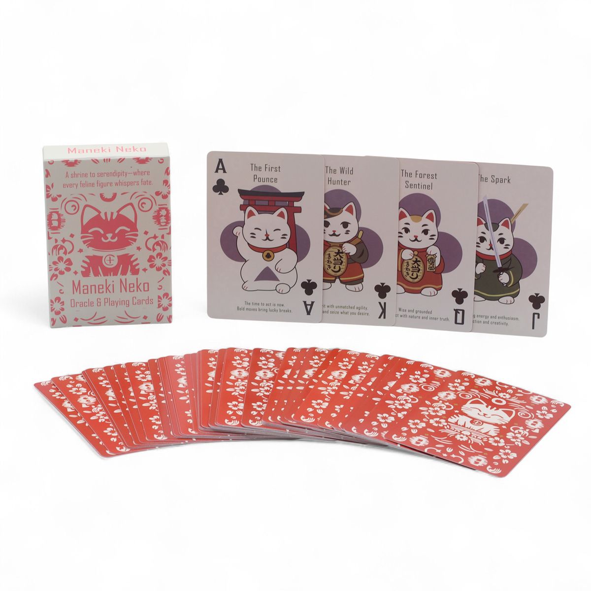 Fortune Cats Playing & Oracle Cards – Maneki Neko Deck