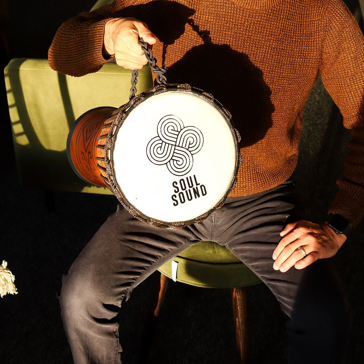 Pro Djembe Drum – Soul Sound, Low Pitch, Large 50cm