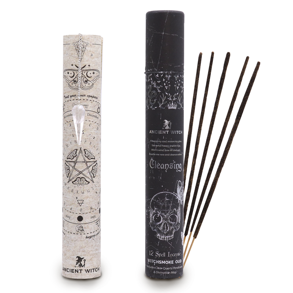 Ancient Witch Spell Incense – Cleansing, Rock Crystal Pendulum