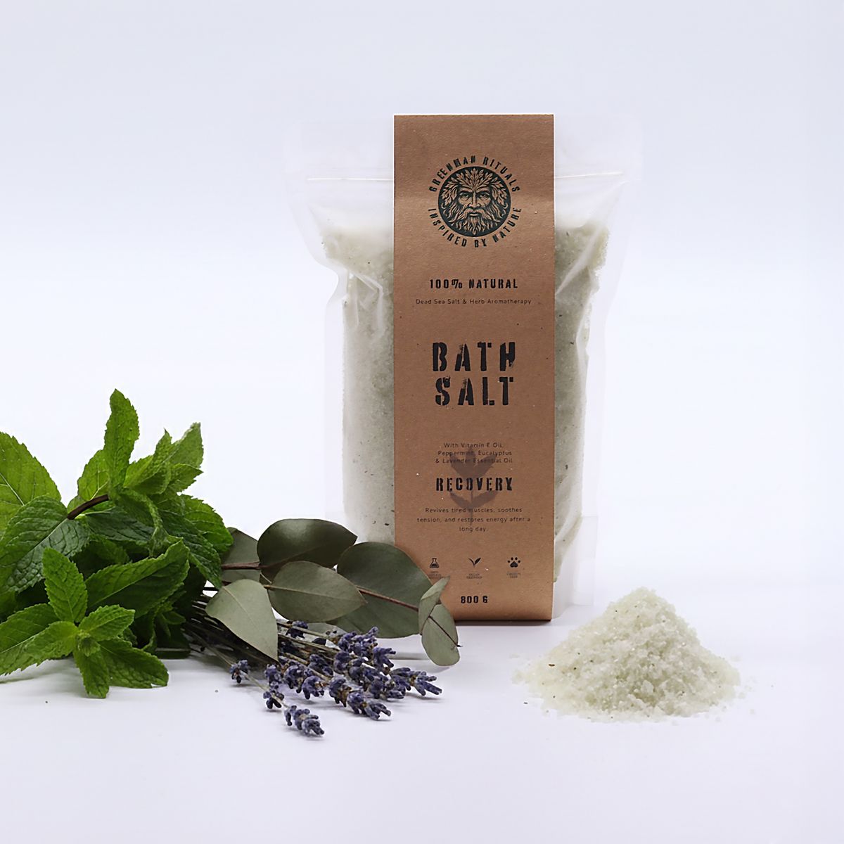 Greenman Rituals Menthol Epsom Bath Salt – Recovery