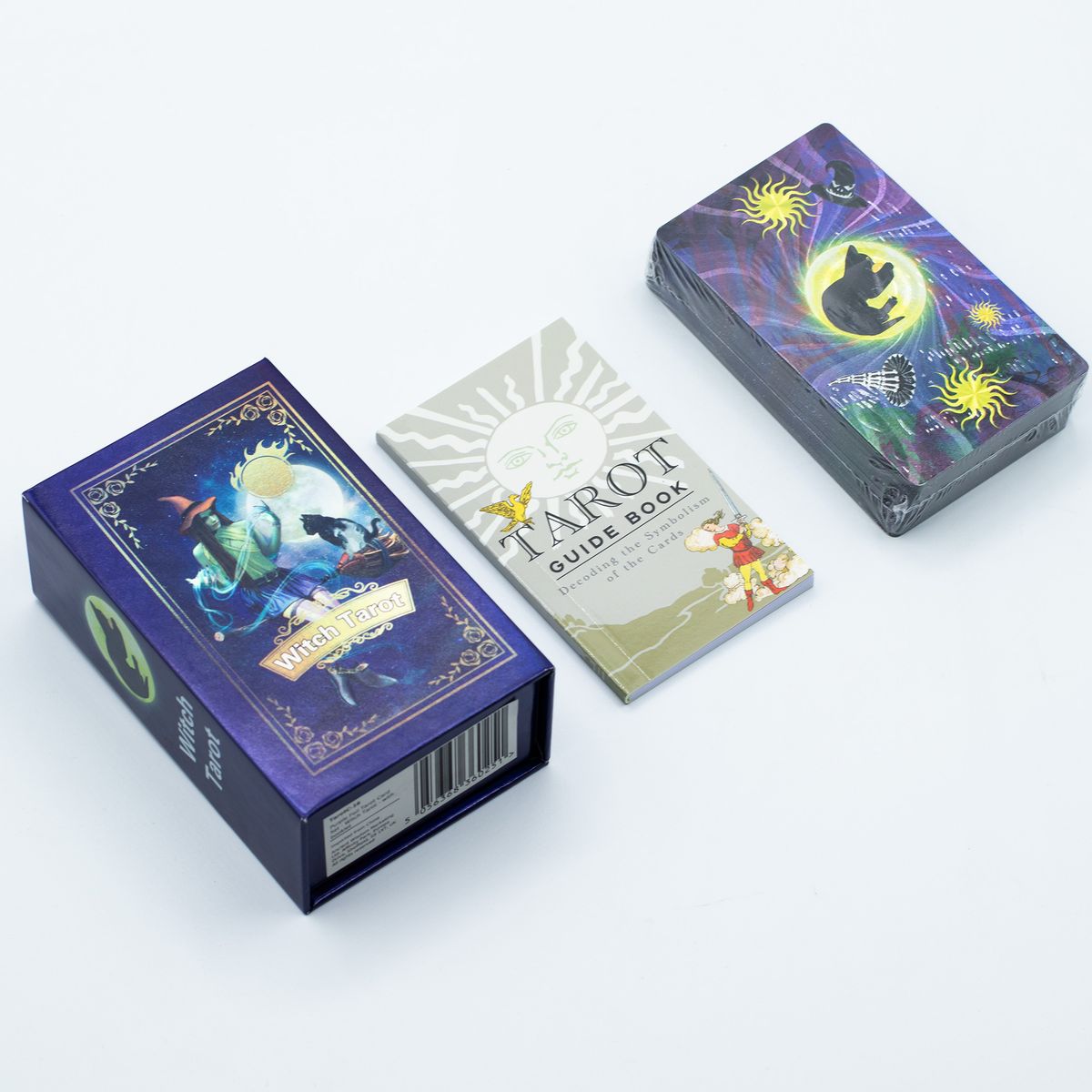 Purple Foil Tarot Card Set with Booklet – Witch Tarot