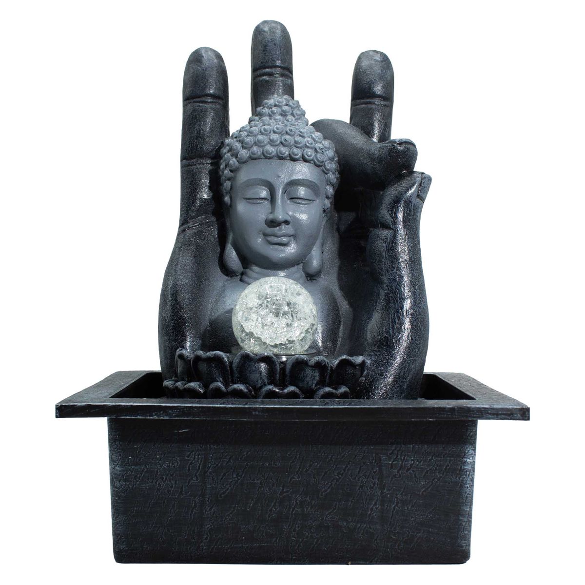 Buddha Hand & Head Tabletop Water Feature – 20x25x35cm