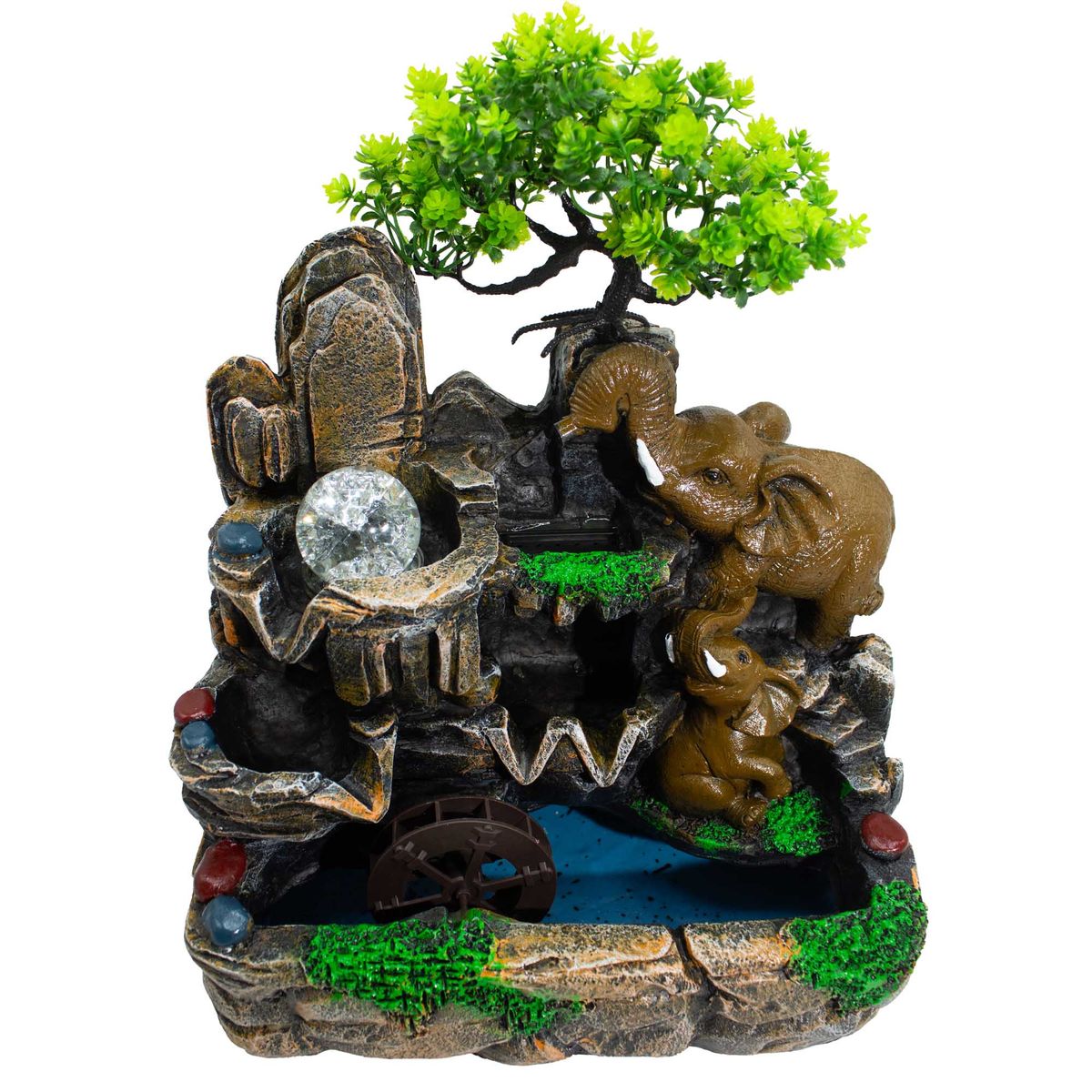 Elephants in Love Tabletop Water Feature – 30x20x35cm