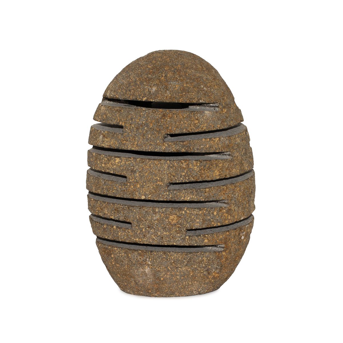 Natural Riverstone Candle Holder – Solid Standing Stone, 10x13x22cm