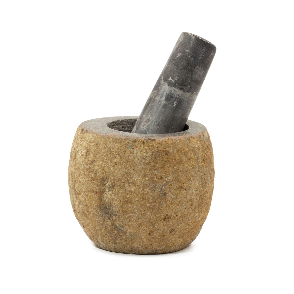 Natural Riverstone Decorative Pestle & Mortar – Small, 9x7cm