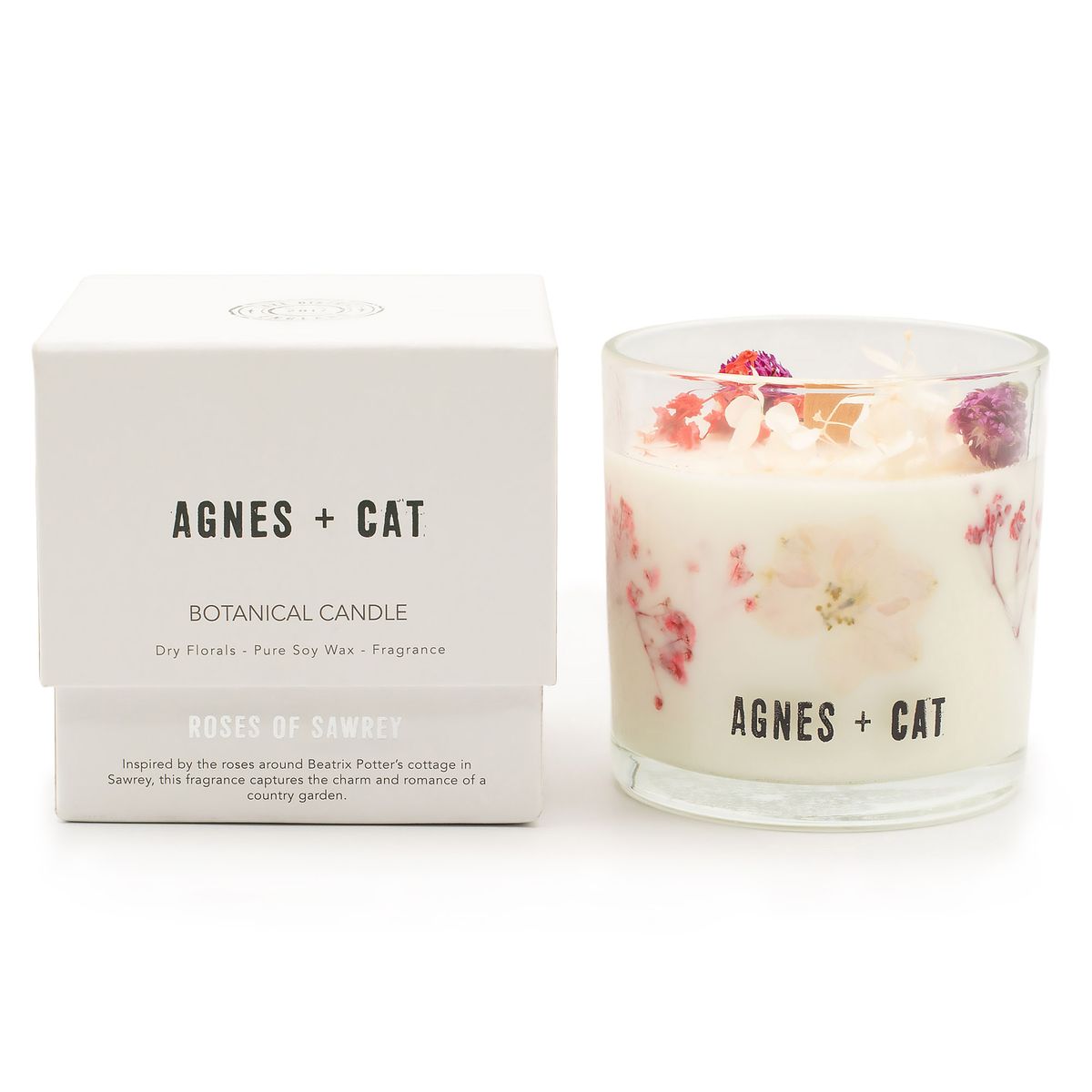 Agnes + Cat Botanical Soy Wax Candle – Roses of Sawrey