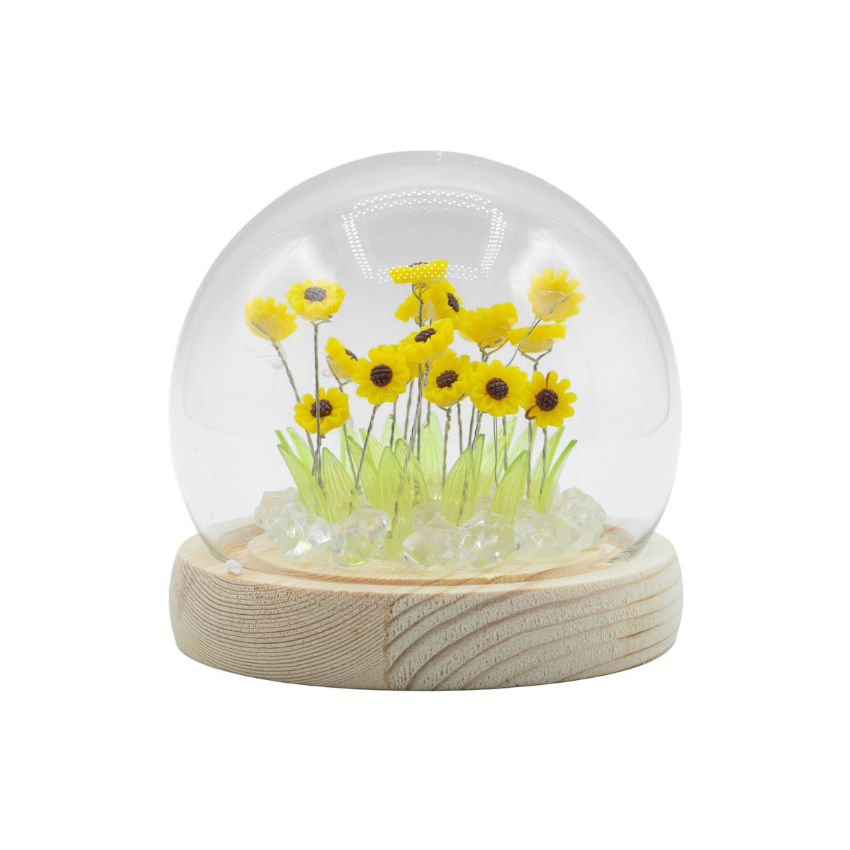 Floral Glow LED Garden Dome – 20 Sunflowers, USB