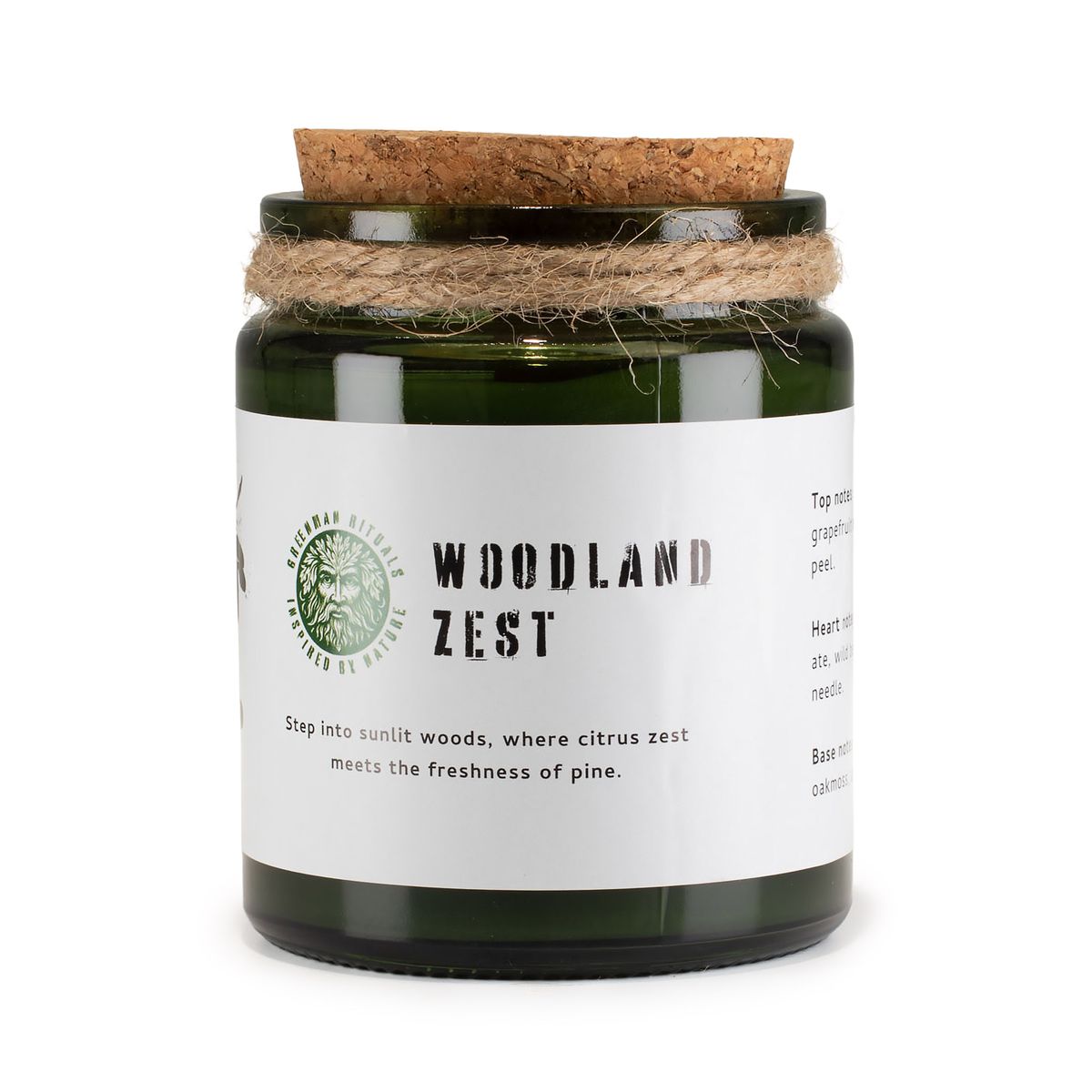 Greenman Woodwick Soy Candle – Woodland Zest