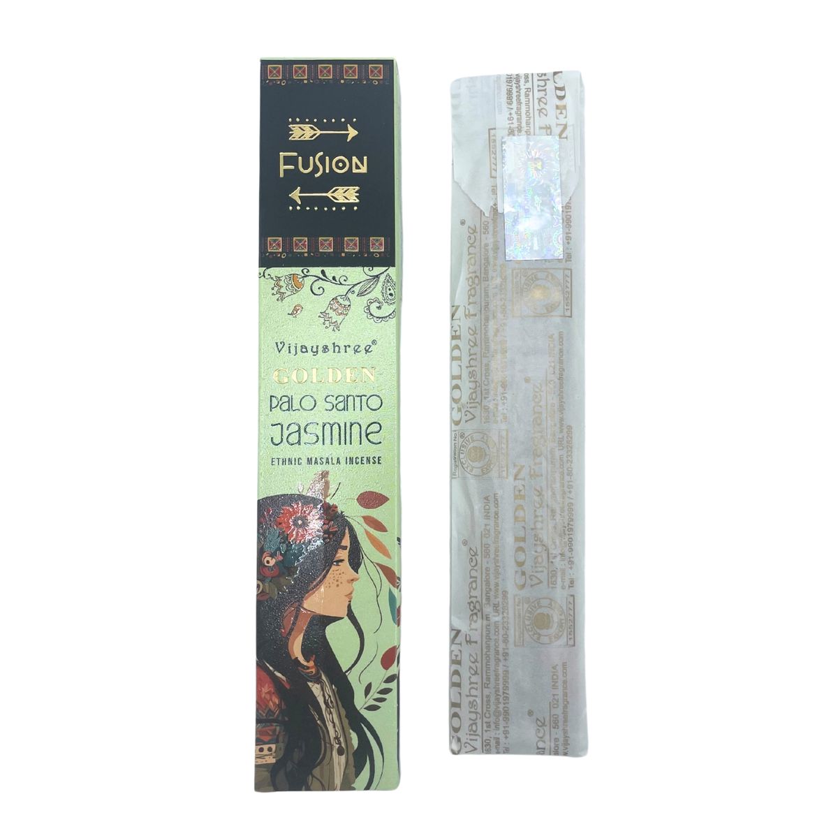 Golden Palo Santo & Jasmine Incense Sticks – 15g