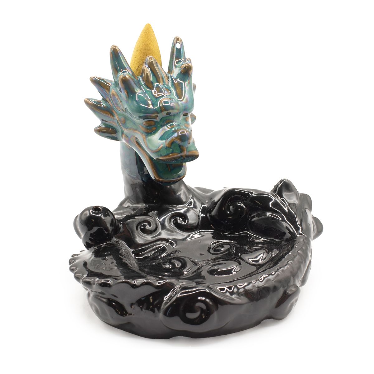 Backflow Incense Burner – Large Dragon Head over Pool