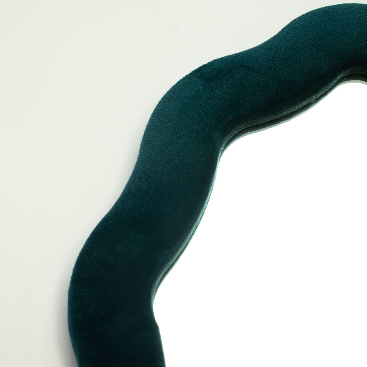 Soft Squiggly Mirror – Oval Pebble, Royal Teal, 20.5x32.5cm