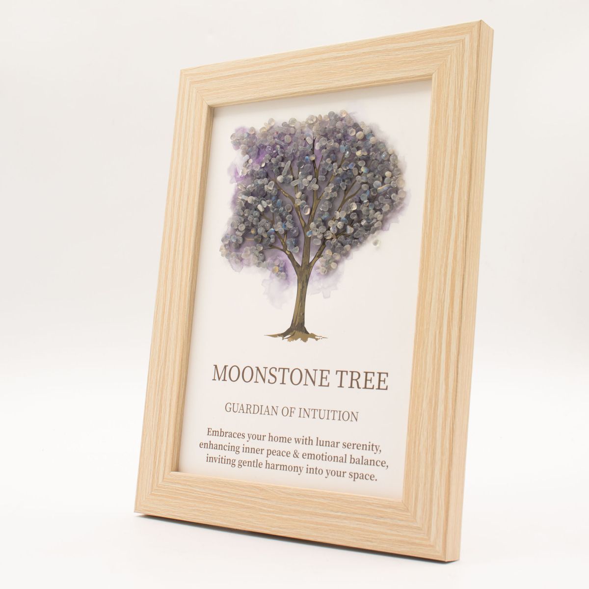 Tree of Life Gemstone Picture – Moonstone, 20 x 14.7cm
