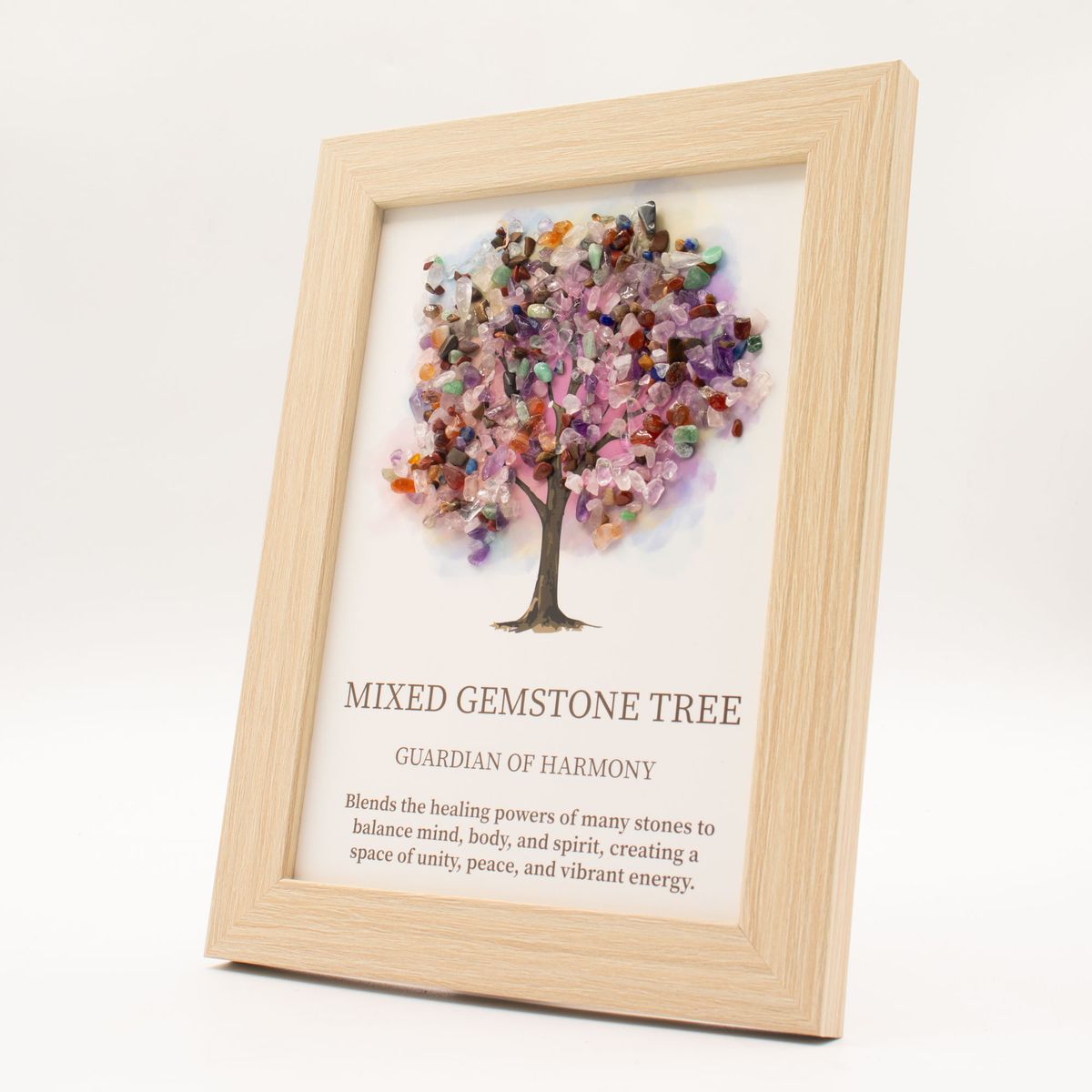 Tree of Life Gemstone Picture – Mixed Stones, 20 x 14.7cm