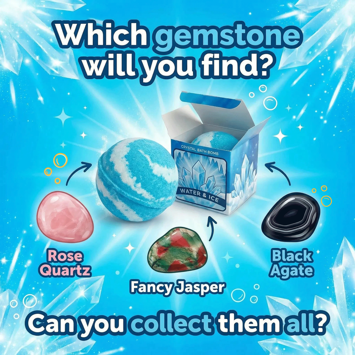 Elemental Crystal Bath Bomb – Water