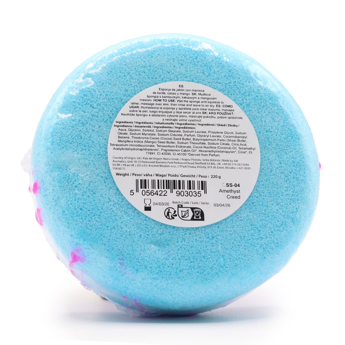 Butter Bubble Soap Sponge – Amethyst Musk