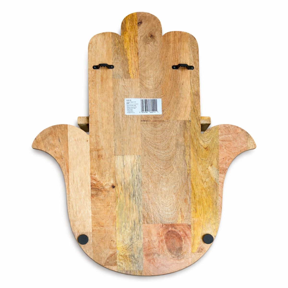 Hamsa Shaped Mango Wood Wall Shelf