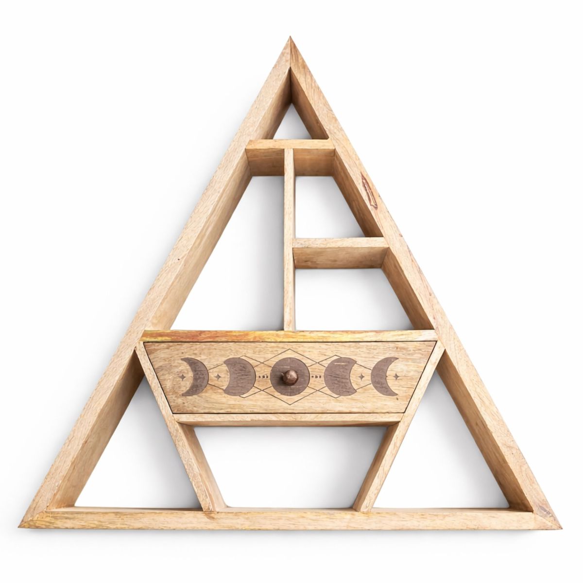 Triangle Wall Shelf with Drawer